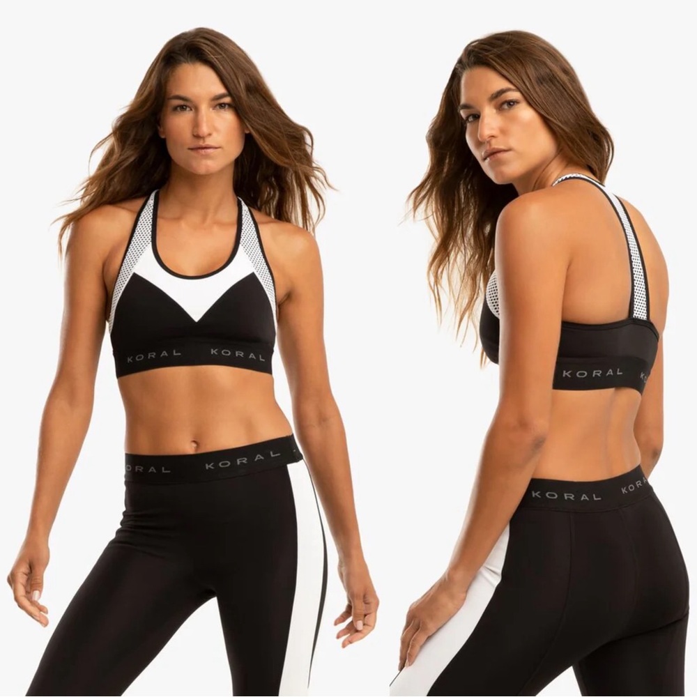 Koral Sports Bra Black and Rust Size Medium